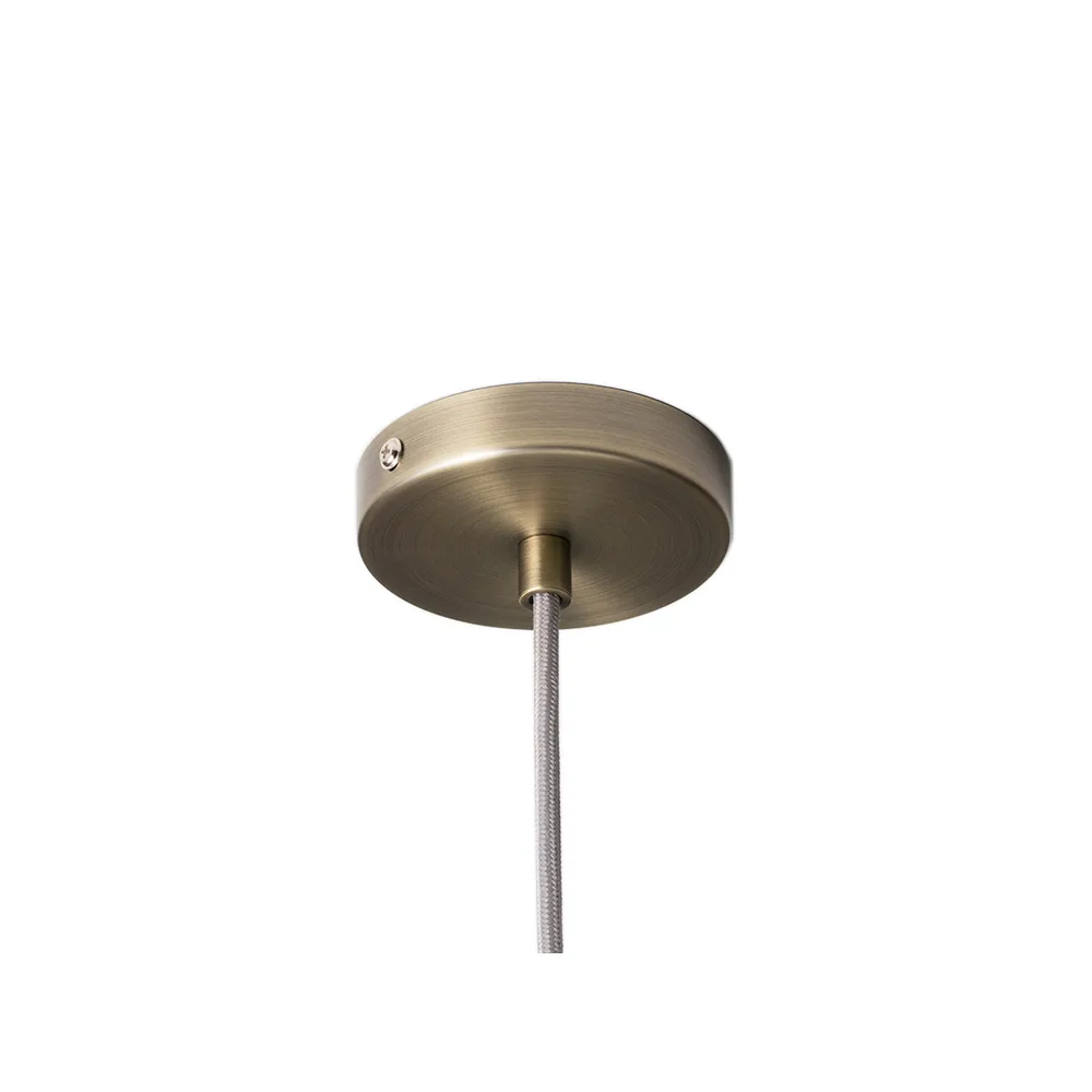 Collect taklampa liten, mässing, silverfärgad sladd Ferm Living