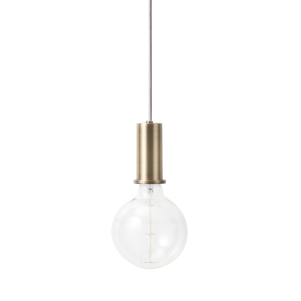 Ferm Living Collect taklampa liten mässing, silverfärgad sladd