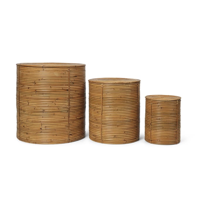 Column förvaringset 3 delar, Natural Stained Ferm Living