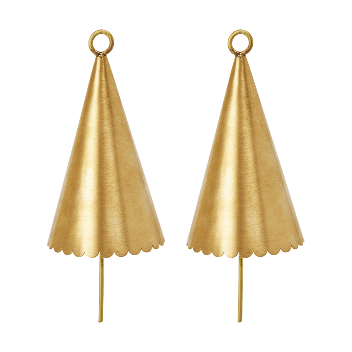 Cone bell dekorationshänge 2-pack - Brass - Ferm Living