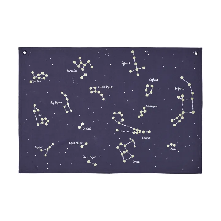 Constellation textilkarta - Dark blue, 70x100 cm - Ferm Living