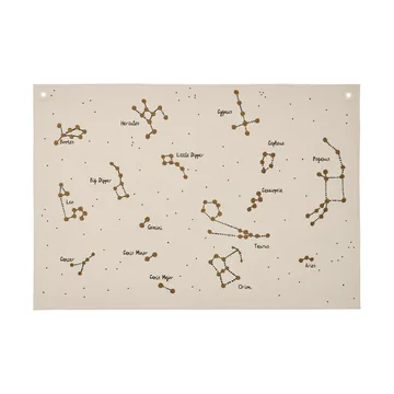 Constellation textilkarta - Undyed, 70x100 cm - Ferm Living