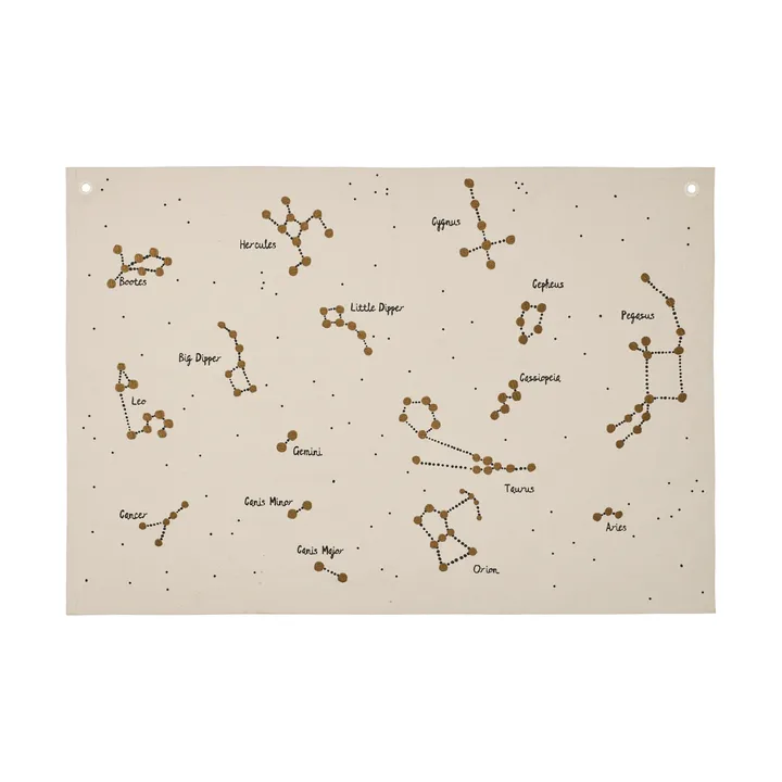 Constellation textilkarta - Undyed, 70x100 cm - Ferm Living