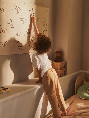 Constellation textilkarta - Undyed, 70x100 cm - Ferm Living