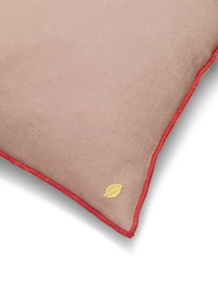 Contrast linen kudde 40x40 cm, Dusty Rose Ferm Living