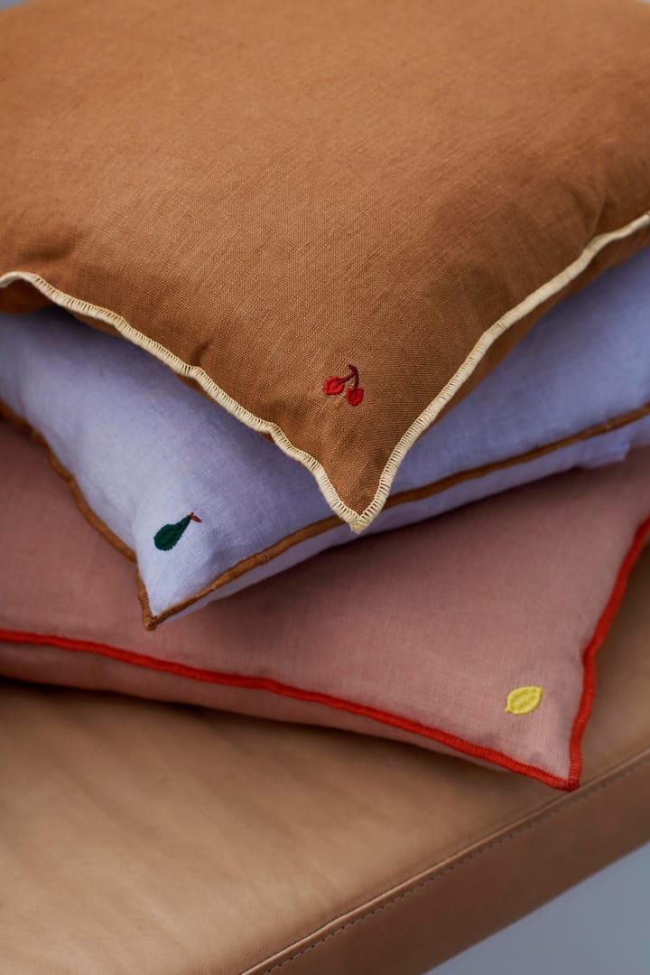 Contrast linen kudde 40x40 cm, Dusty Rose Ferm Living
