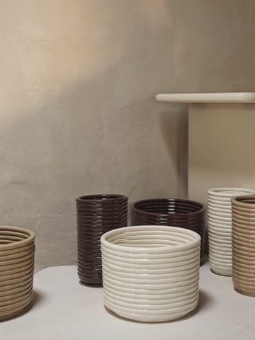 Corduroy kruka Ø20x15 cm - Off white - Ferm Living