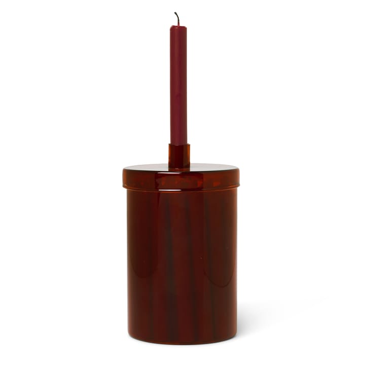 Countdown to Christmas glasburk med 24 ljus, Mörkröd Ferm Living