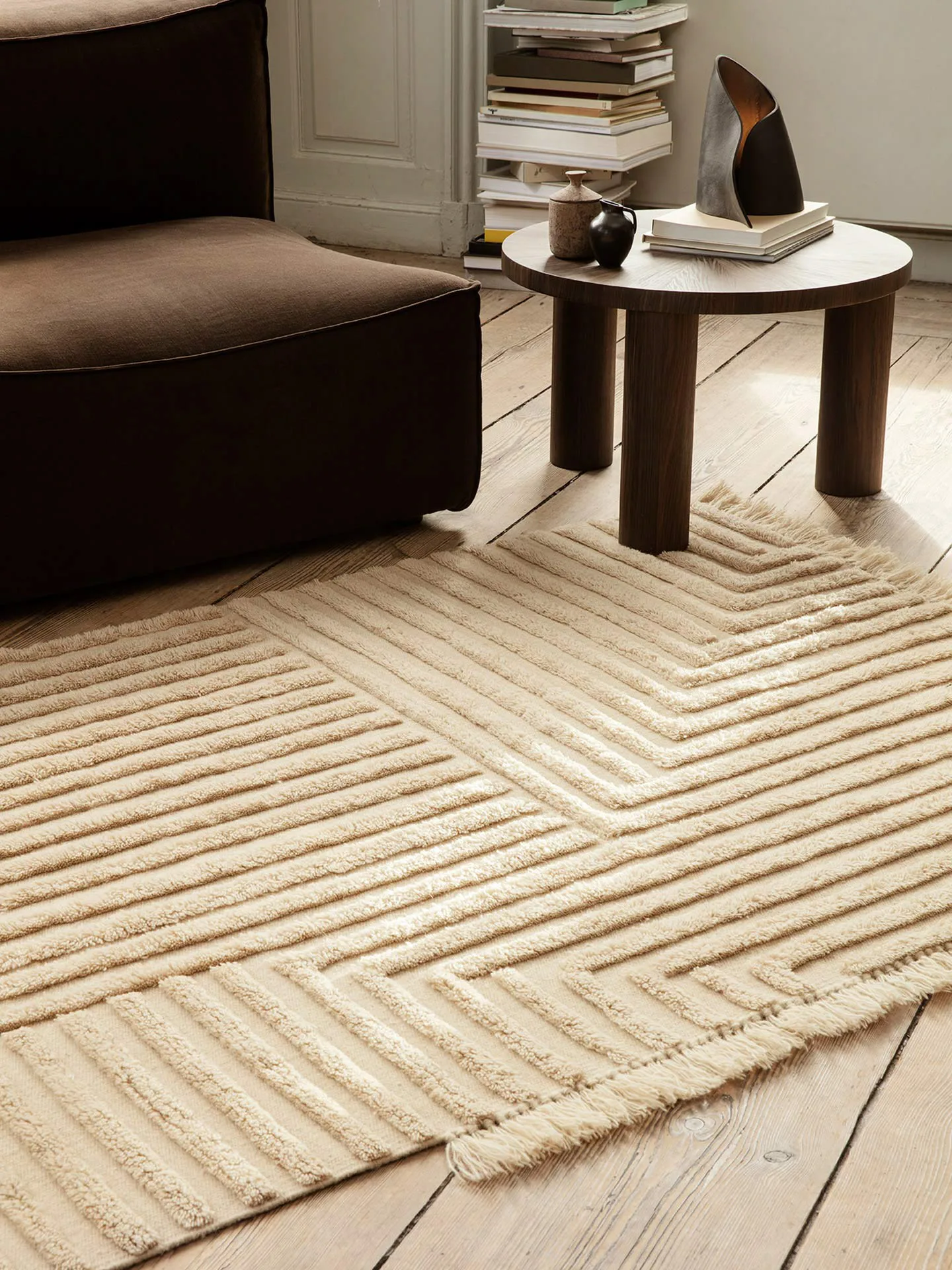 Crease ullmatta 140x200 cm, Light Sand Ferm Living