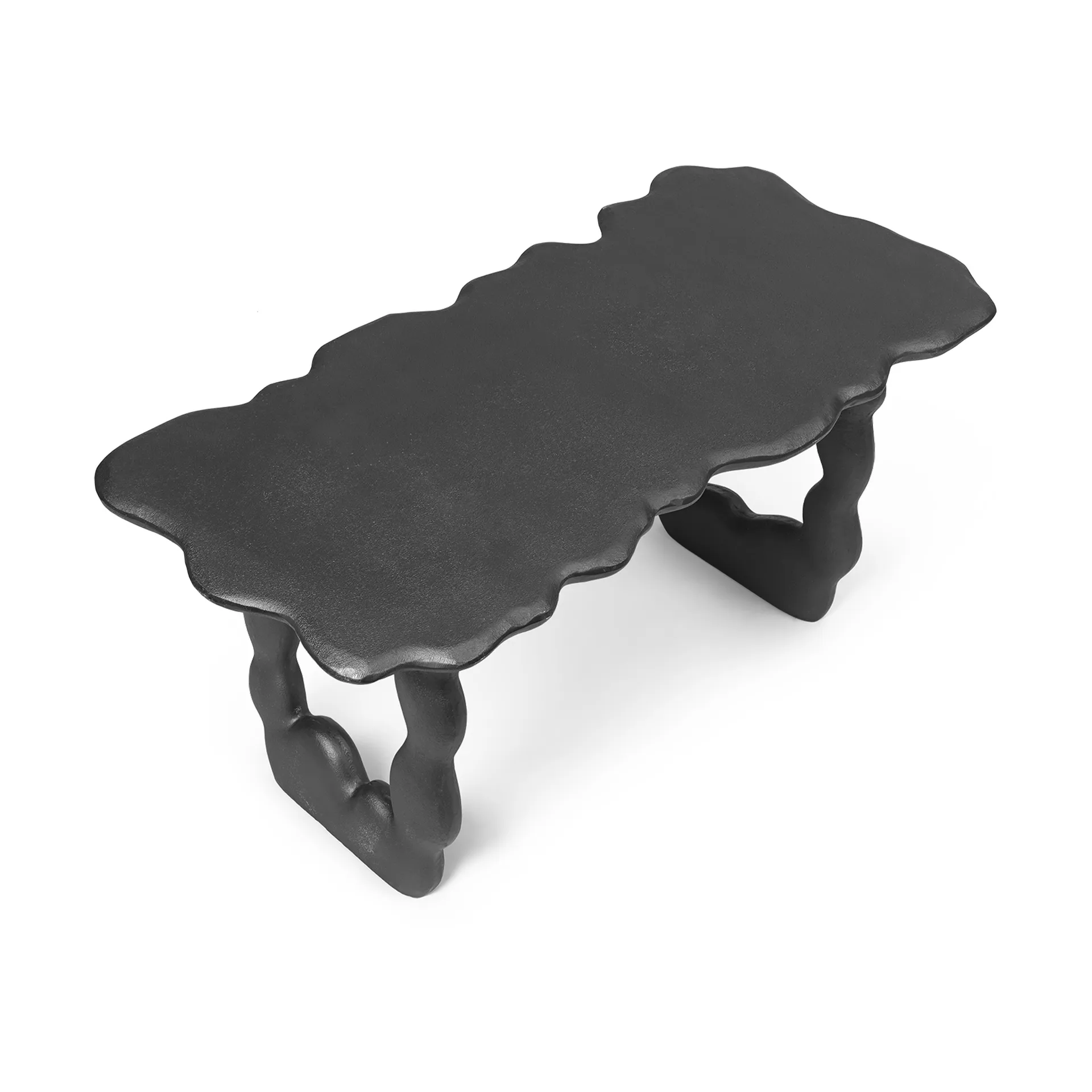 Dal Piece soffbord 100x50x47 cm, Black Aluminium Ferm Living