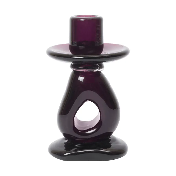 Damo ljusstake 16 cm - Dark grape - Ferm Living