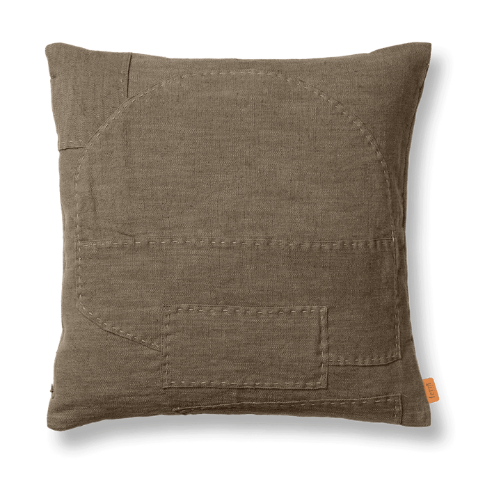 Darn kuddfodral 50x50 cm - Dark Taupe - Ferm LIVING