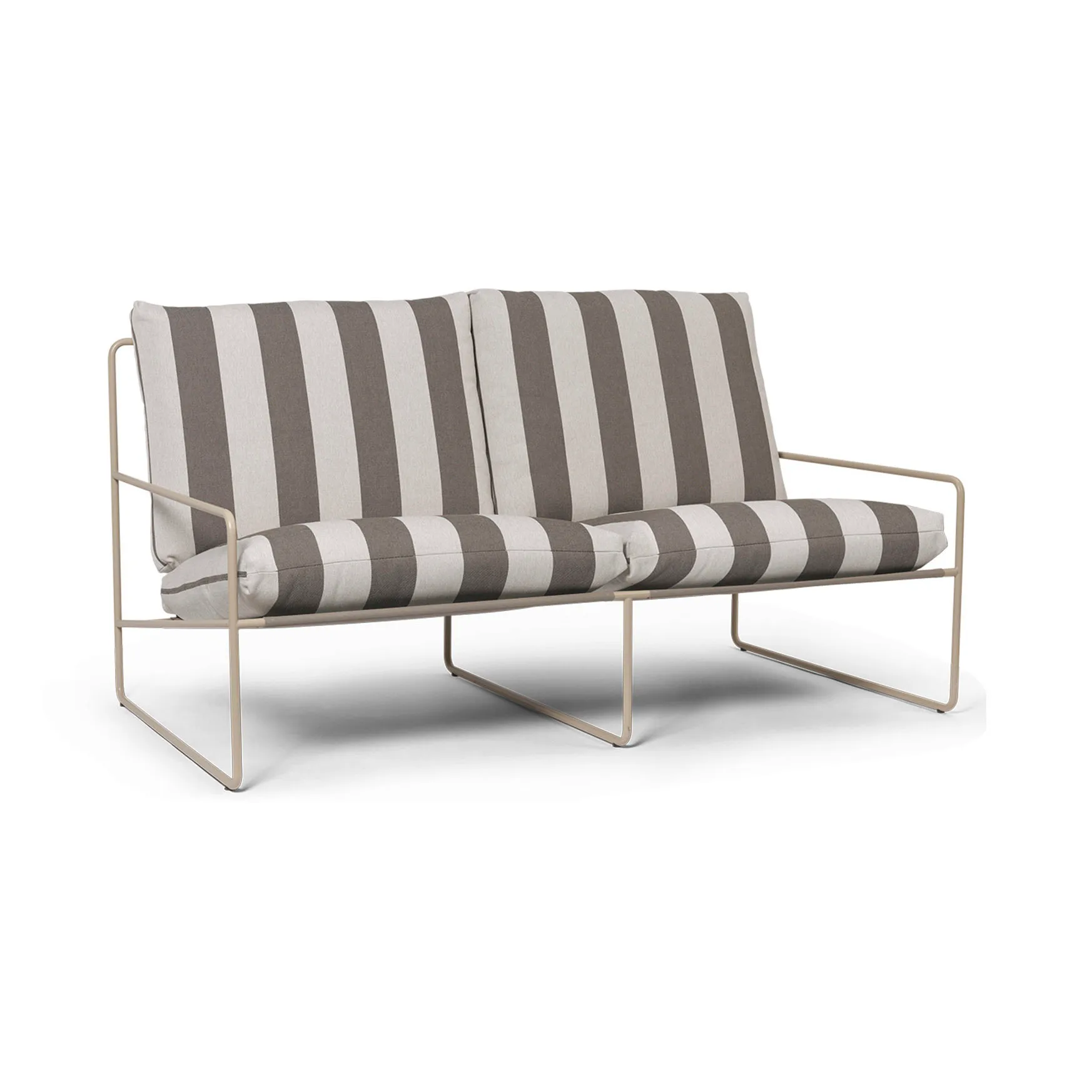 Desert 2-sits soffa, Cash stripe-chocolate Ferm Living
