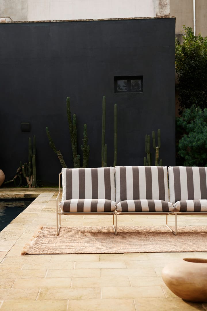 Desert 3-sits soffa - Cash stripe-chocolate - ferm LIVING