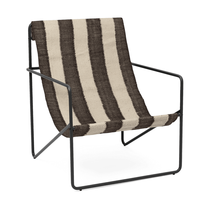 Desert lounge chair - Black, off-white, chocolate - Ferm Living