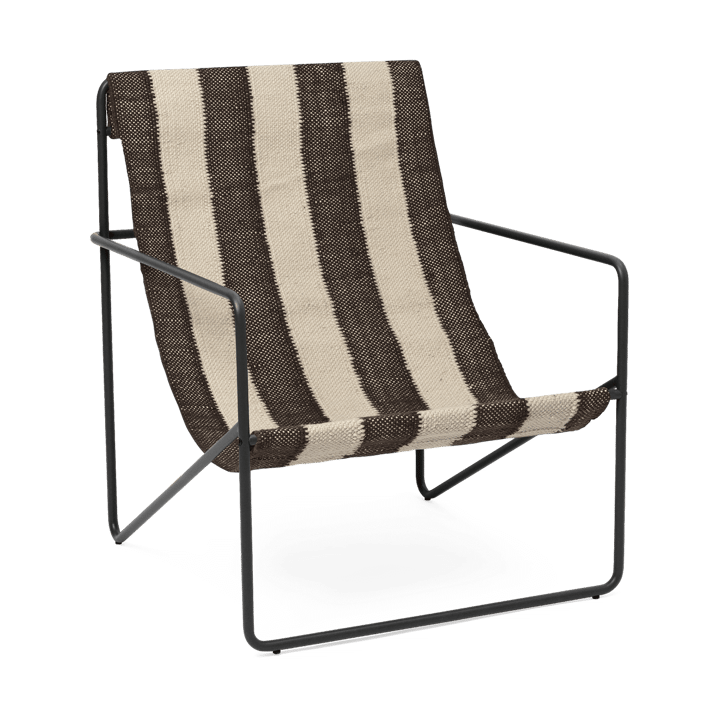 Desert lounge chair - Black, off-white, chocolate - Ferm LIVING