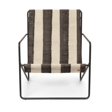 Desert lounge chair - Black, off-white, chocolate - Ferm Living