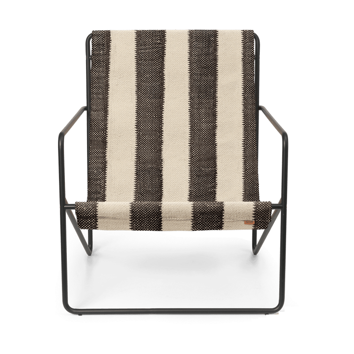 Desert lounge chair, Black, off-white, chocolate Ferm Living