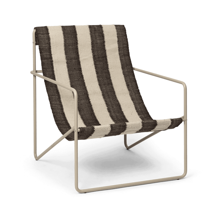 Desert lounge chair - Cashmere, off-white, chocolate - Ferm Living