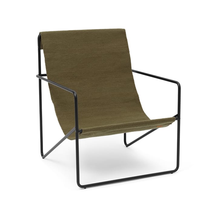 Desert lounge chair - olive, svart stativ - Ferm Living