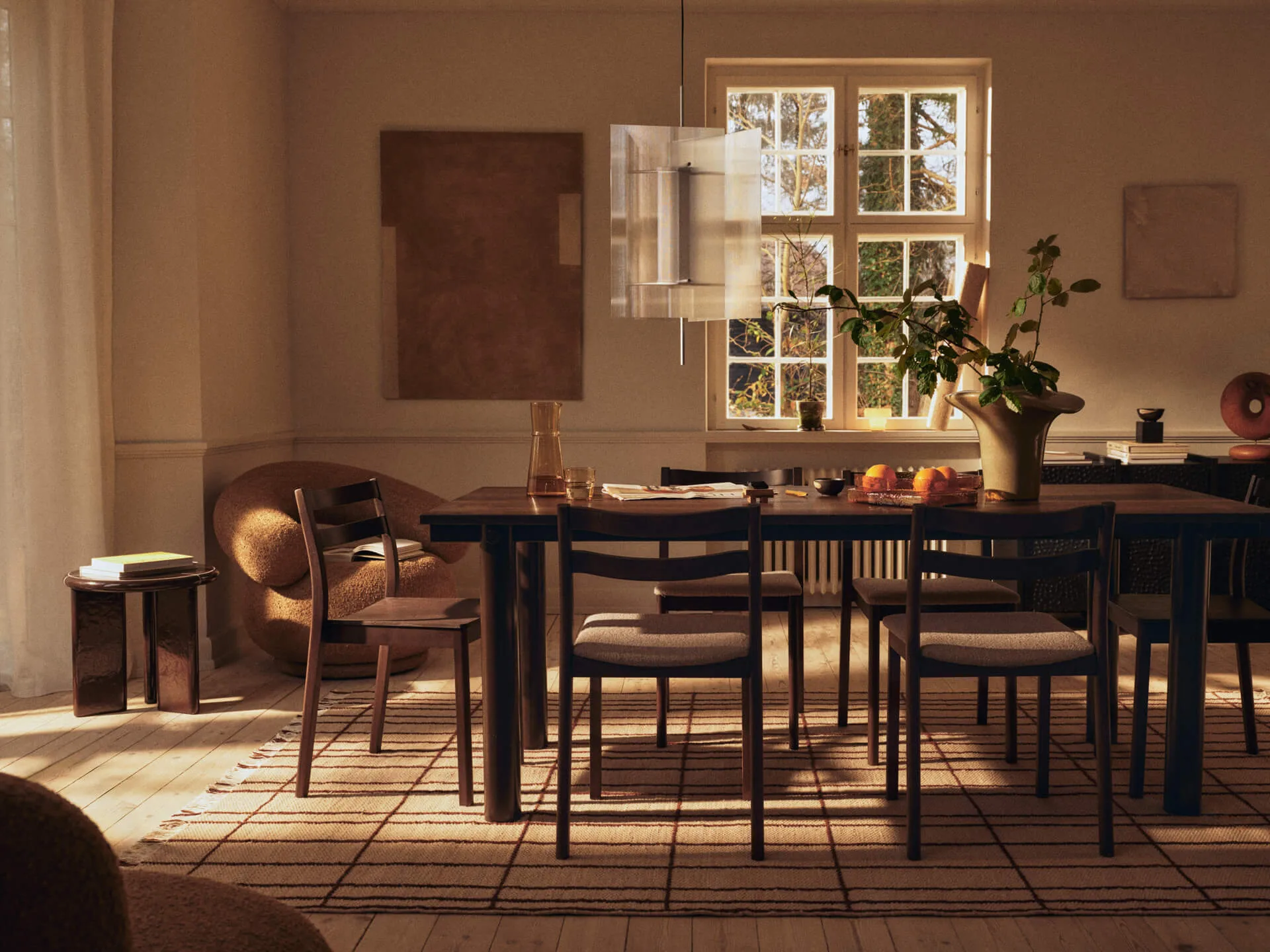 Deya sidobord Ø47x45 cm, Chestnut brown Ferm Living