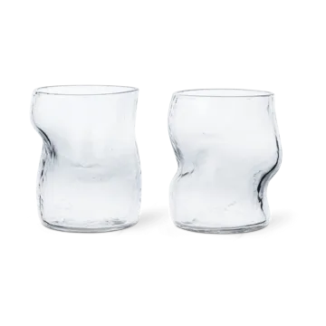 Dimple glas 27 cl 2-pack - Clear - Ferm Living