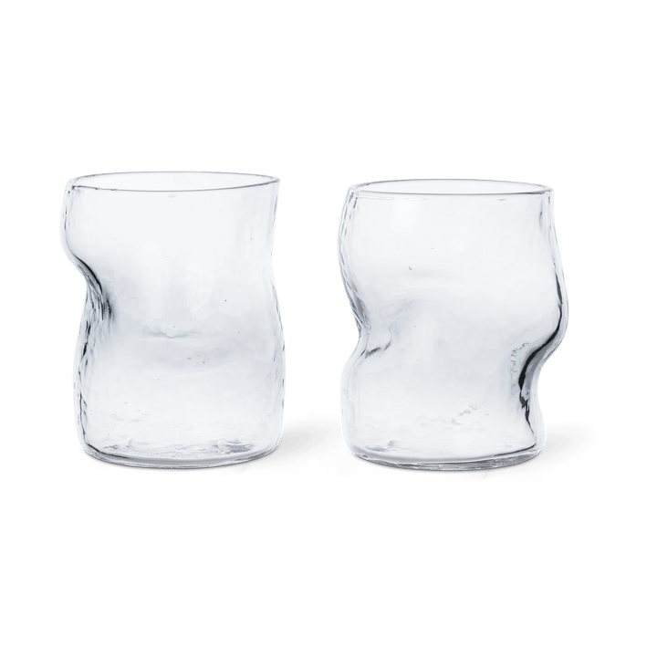 Dimple glas 27 cl 2-pack - Clear - Ferm Living