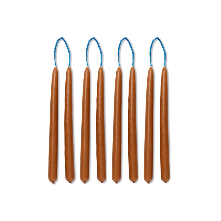 Dipped candles handgjorda ljus 15 cm 8-pack  - Amber - ferm LIVING