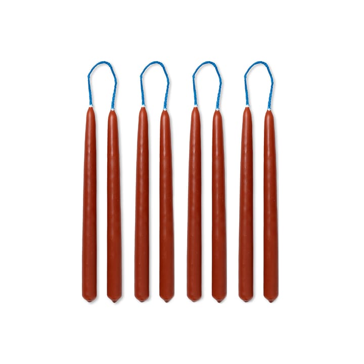 Dipped candles handgjorda ljus 15 cm 8-pack  - Rust - Ferm LIVING