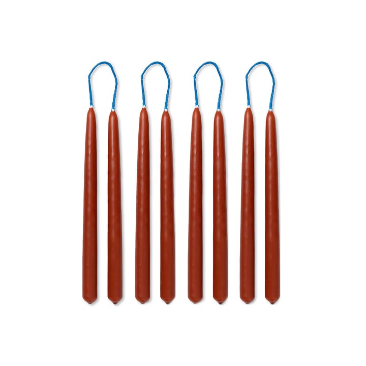 Dipped candles handgjorda ljus 15 cm 8-pack  - Rust - ferm LIVING