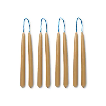Dipped candles handgjorda ljus 15 cm 8-pack - Straw - Ferm Living