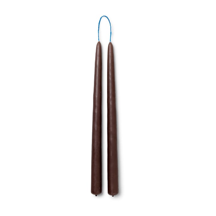 Dipped candles handgjorda ljus 30 cm 2-pack  - Brown - Ferm LIVING