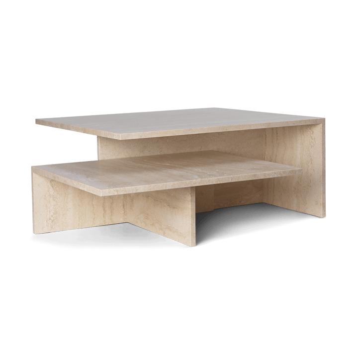 Distinct Grande Duo soffbord 133x70x35 cm - Travertine - Ferm Living