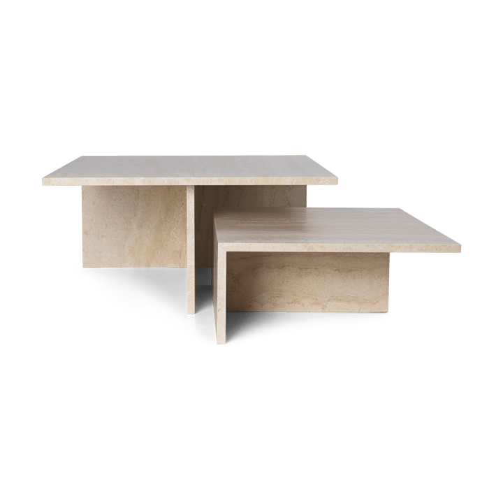 Distinct Grande Duo soffbord 133x70x35 cm, Travertine Ferm Living