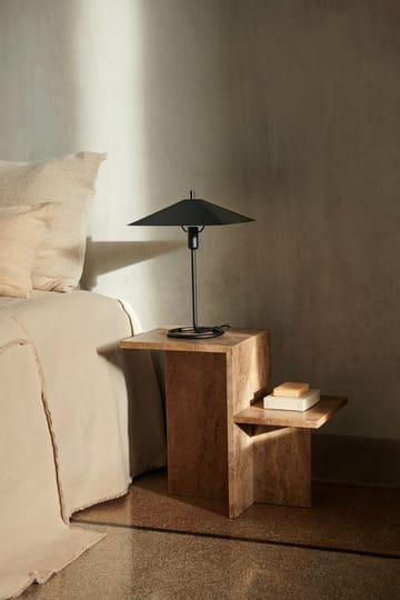 Distinct sidobord kalksten 59,5x35x50 cm - Dark Brown Travertine - Ferm Living