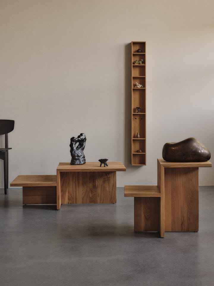 Distinct sidobord kalksten 59,5x35x50 cm, Natural oak Ferm Living