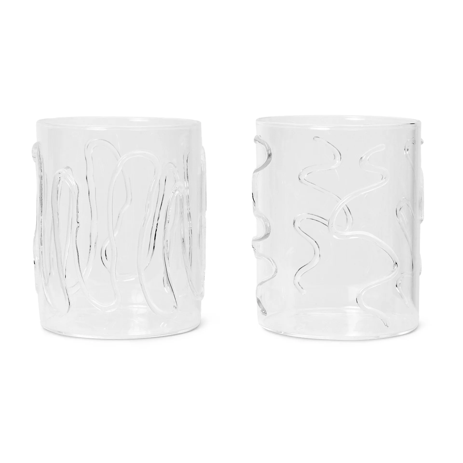 Doodle dricksglas tall 2-pack, 35 cl Ferm Living