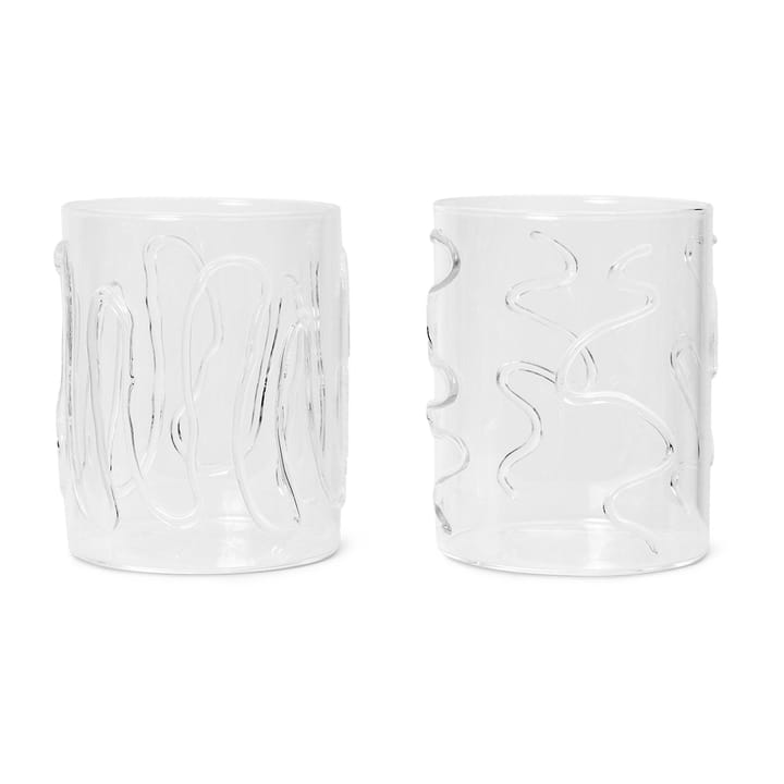 Doodle dricksglas tall 2-pack - 35 cl - Ferm Living
