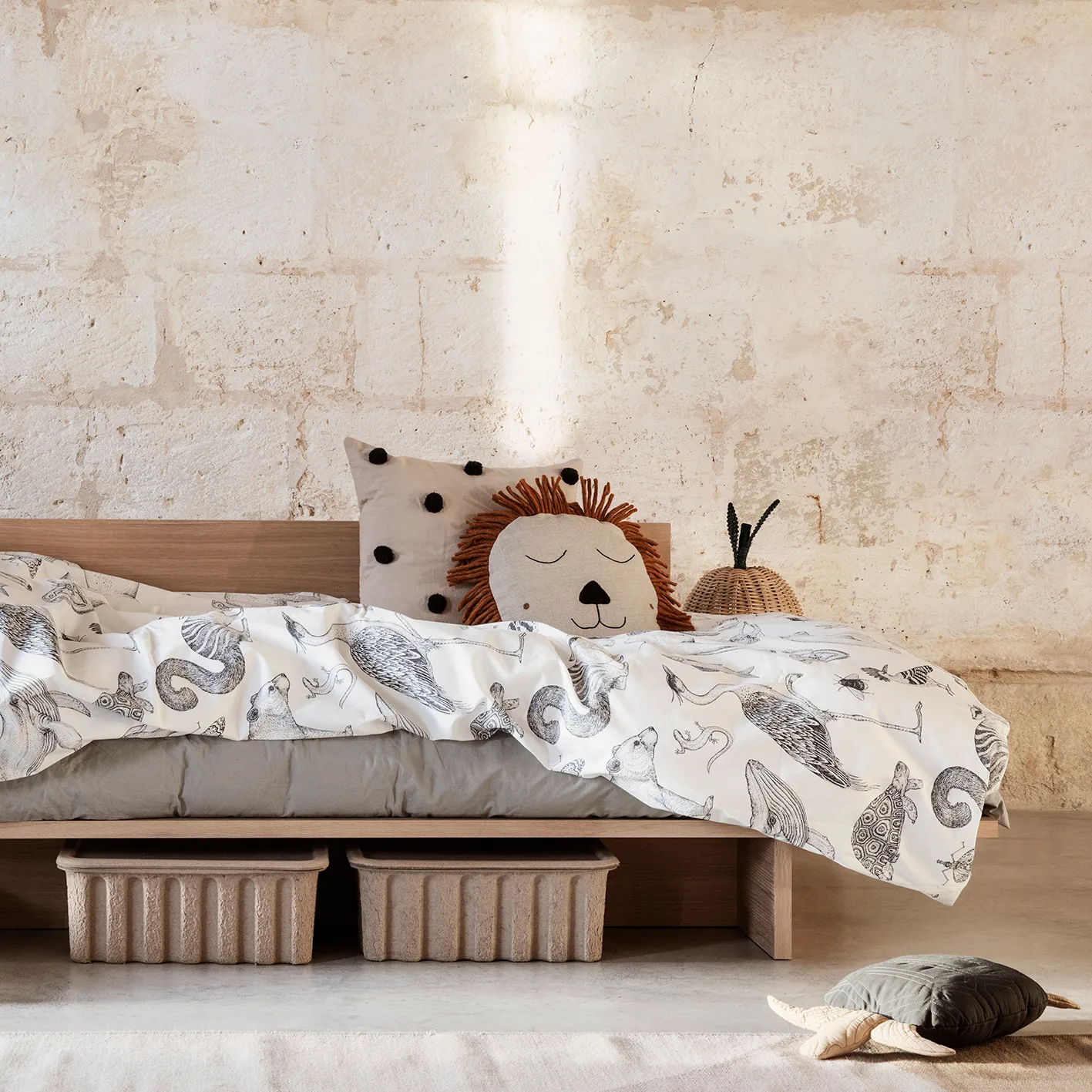 Dot kudde 50x50 cm, Sand-black Ferm Living