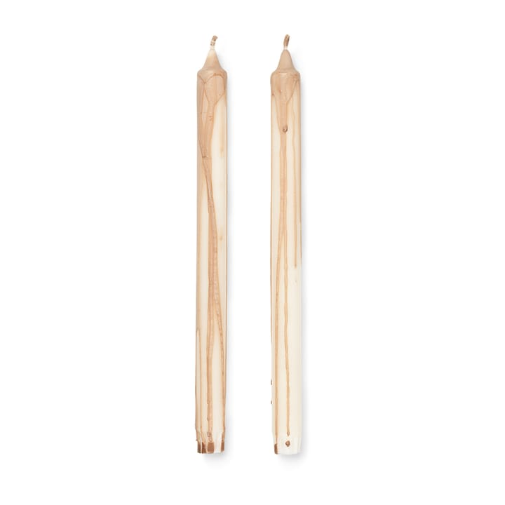 Dryp stearinljus 2-pack - Beige - ferm LIVING