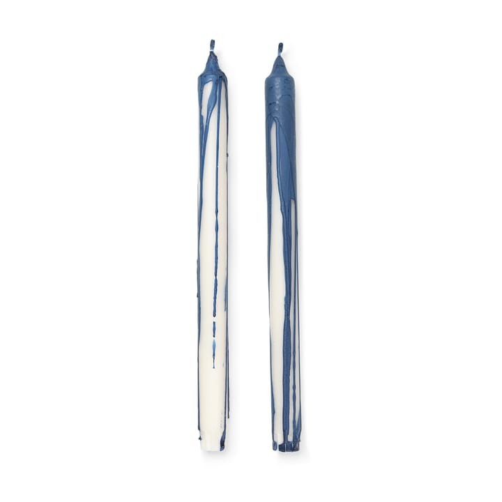 Dryp stearinljus 2-pack - Deep Blue - Ferm Living