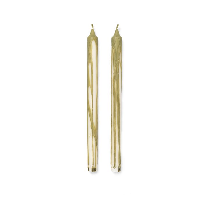 Dryp stearinljus 2-pack - Olive - Ferm Living