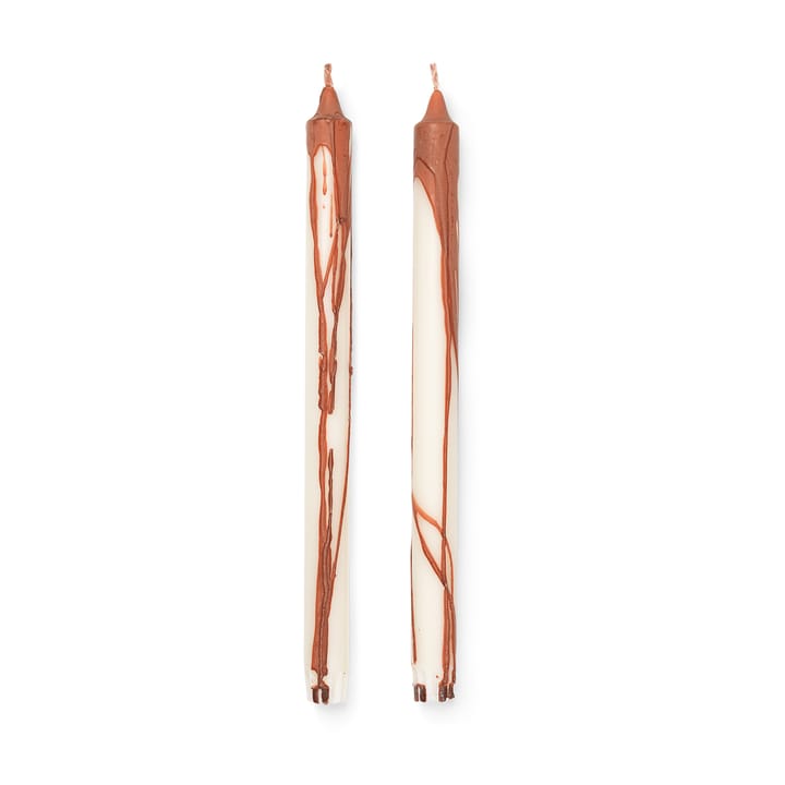 Dryp stearinljus 2-pack - Rust - Ferm LIVING