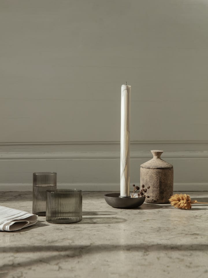 Dryp stearinljus 2-pack, Warm Grey Ferm Living