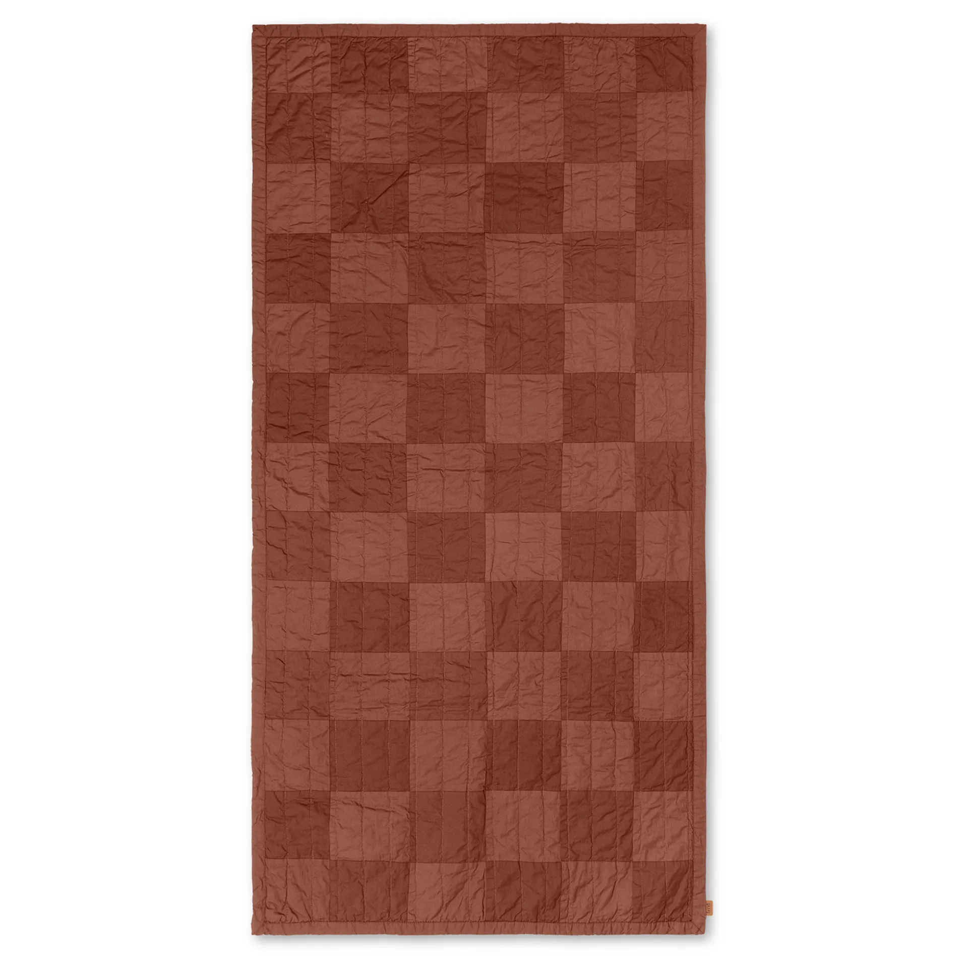 Duo quiltad filt 90x187 cm, Red Brown Tonal Ferm Living