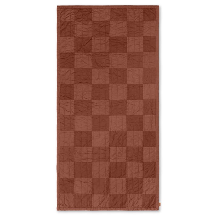 Duo quiltad filt 90x187 cm - Red Brown Tonal - Ferm LIVING