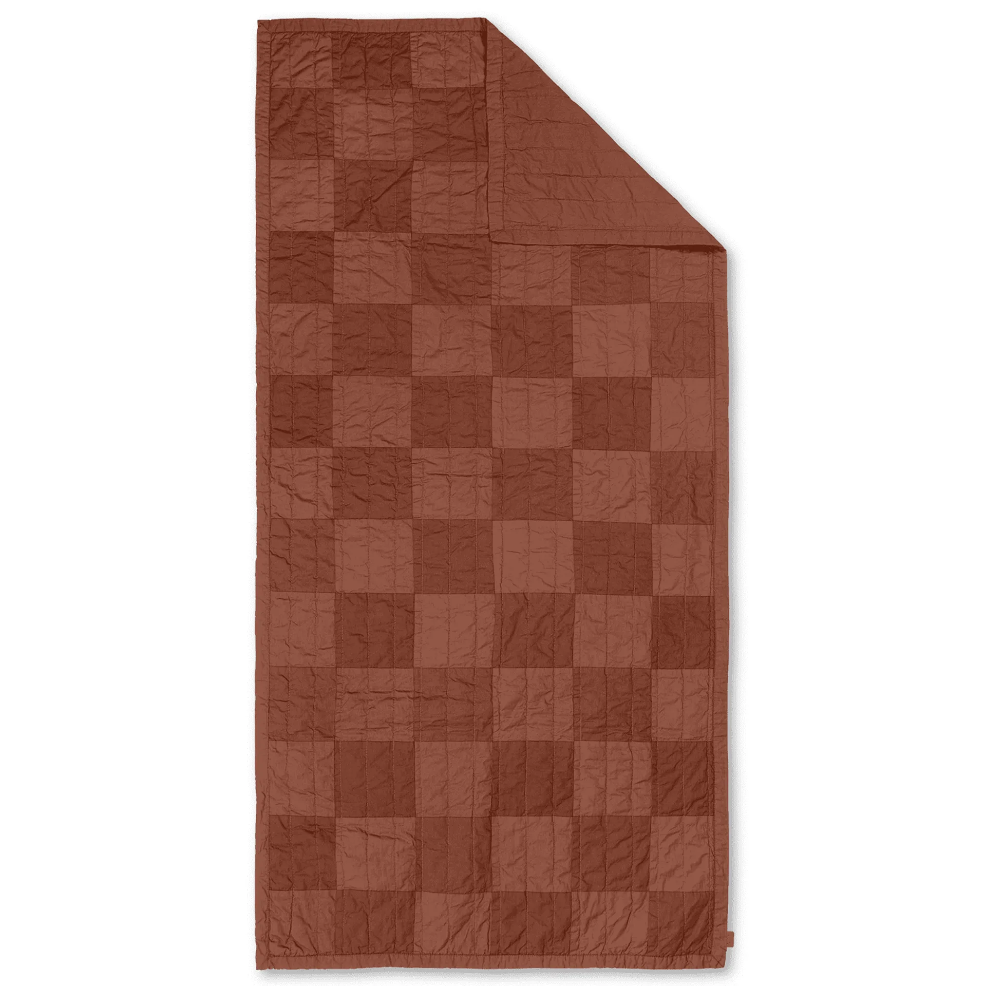 Duo quiltad filt 90x187 cm, Red Brown Tonal Ferm Living