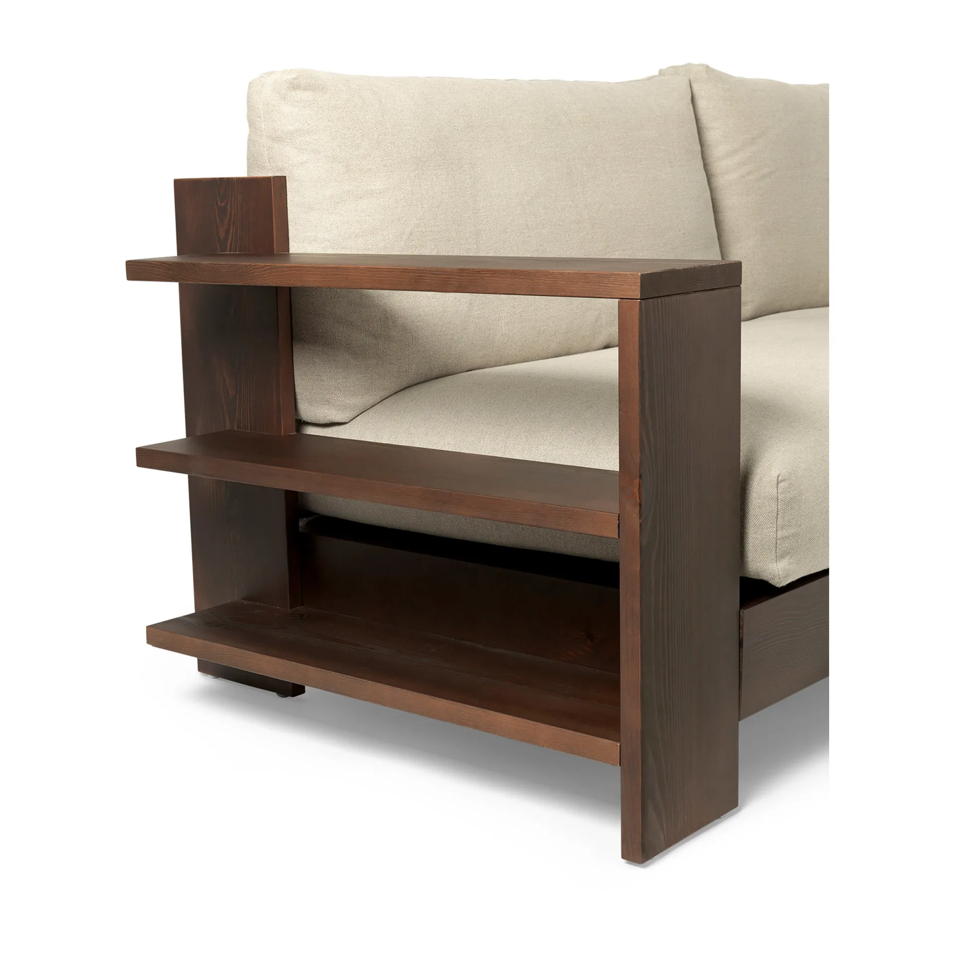 Edre soffa classic linen, Dark Stained-Natural Ferm Living