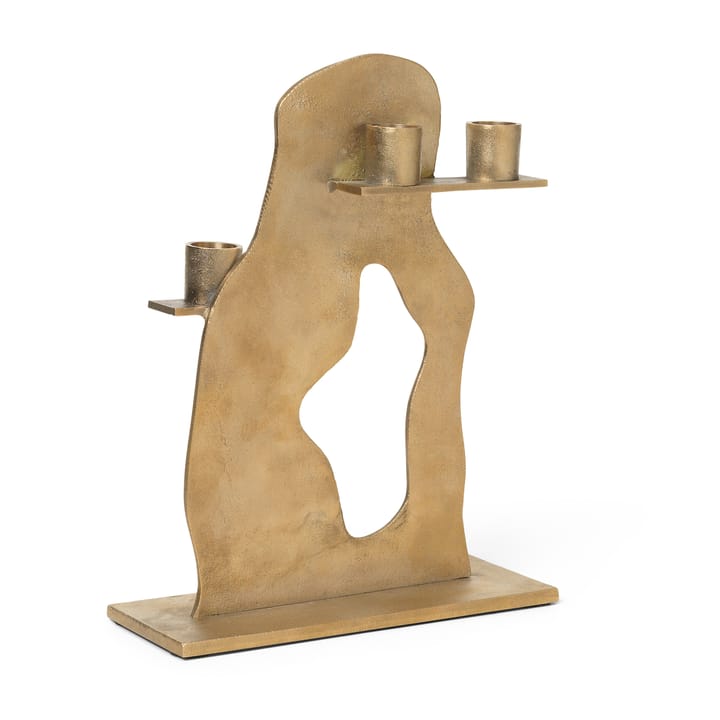 Erode ljusstake 21x27x4 cm - Brass - Ferm Living