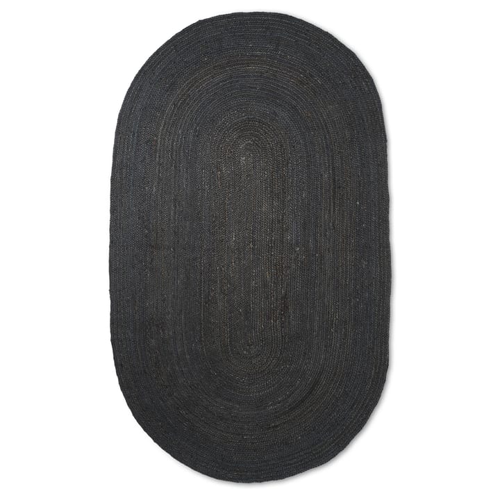 Eternal jutematta oval large - Black - Ferm LIVING